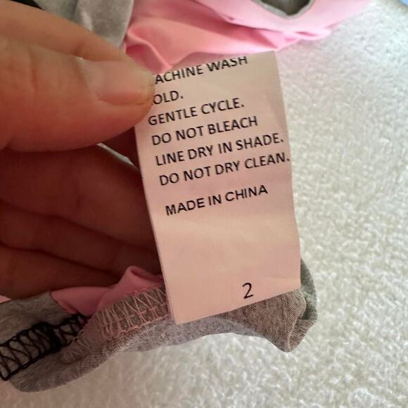 Womens Dress Size 2X Black Pink Grey Colorblock Casual Everyday Wear Shirt Dress - Picture 8 of 8